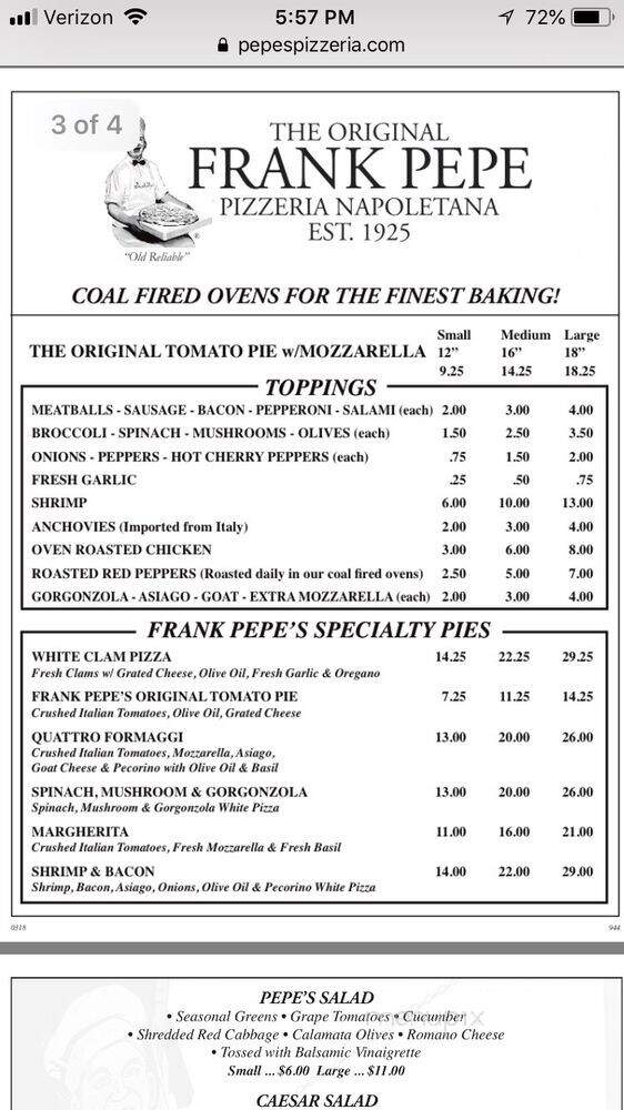 Frank Pepe Pizzeria Napoletana - Warwick, RI